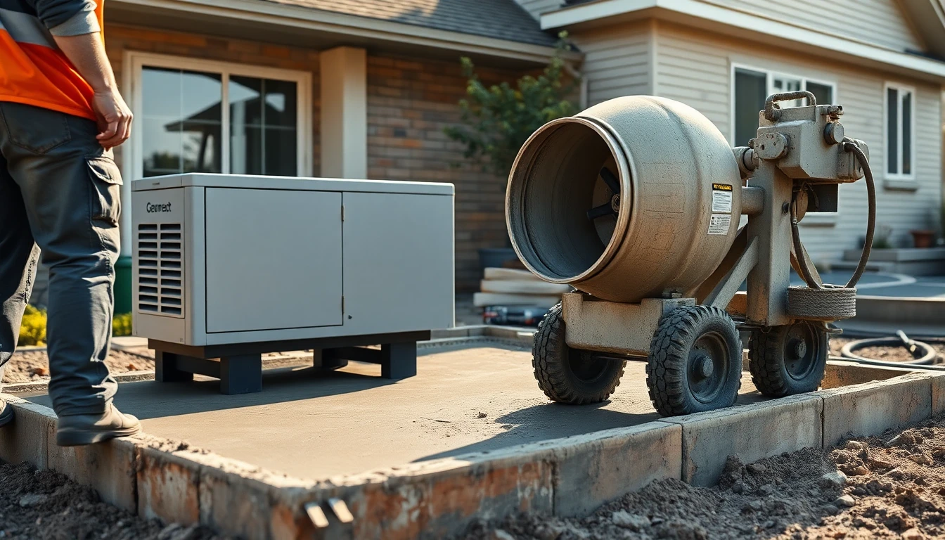 Generator Concrete Pad Installation